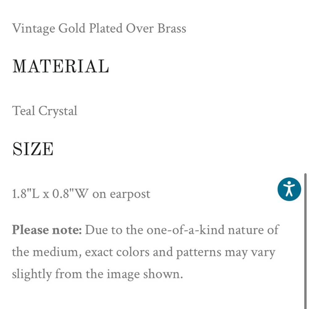 Kendra Scott Jack Vintage Gold Earrings in Teal - Picture 4 of 4